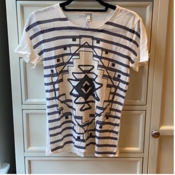 J. Crew Linen Bazaar Boho Tee - Picture 2 of 4